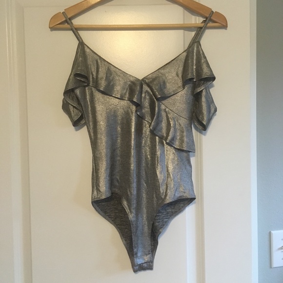 Metallic Silver Bodysuit from Forever 21 - Picture 1 of 4